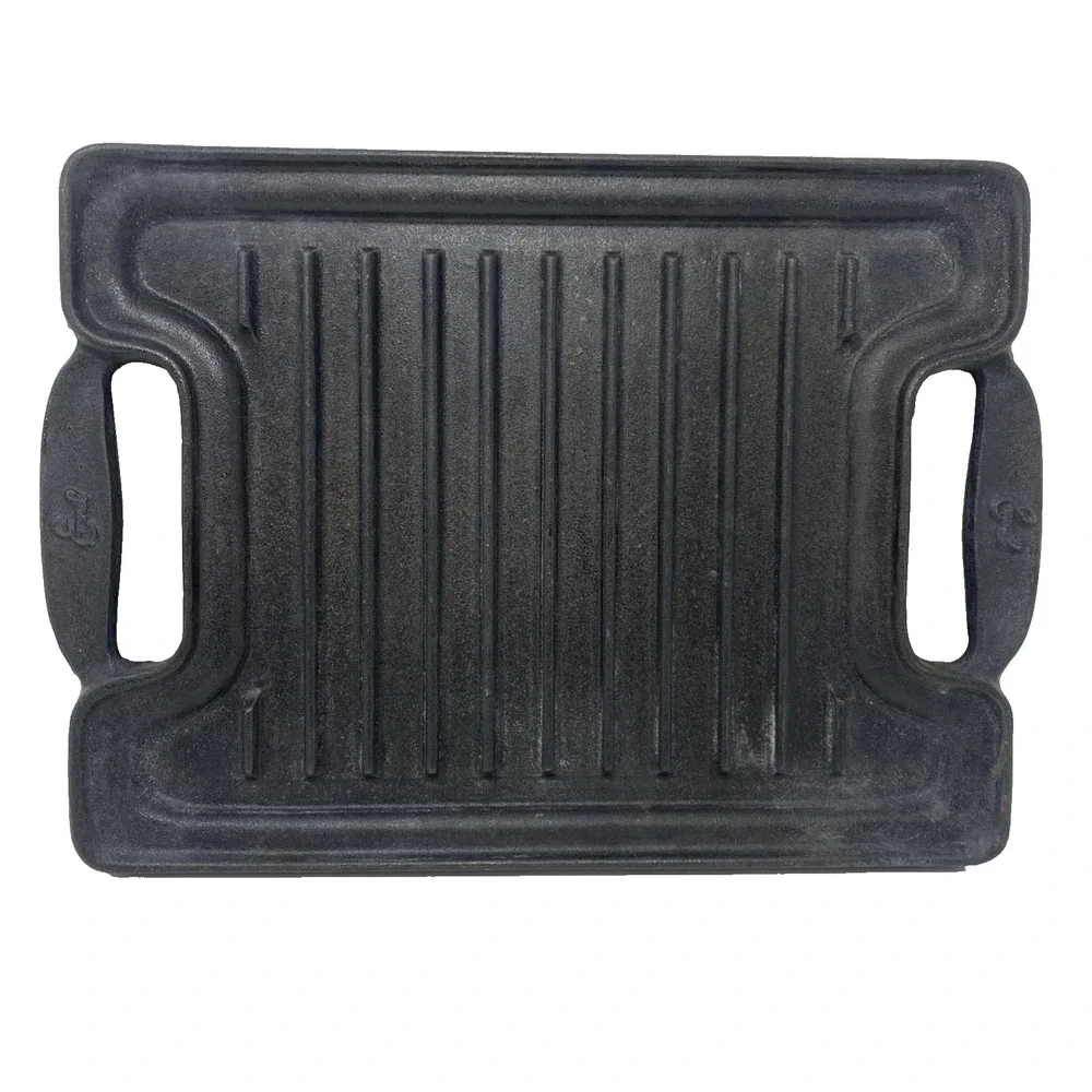 Emeril Cast Iron Enameled Reversible‎ Grill Griddle All-Glad With Handles 14x10